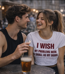 I WISH MY PROBLEMS WERE AS SMALL AS MY BOOBS - Ladies Cropped Tee