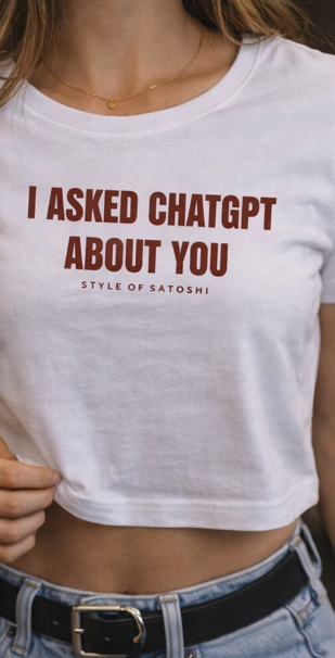 I ASKED CHATGPT ABOUT YOU - Ladies Cropped Tee