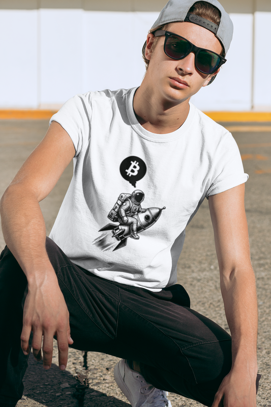 Bitcoin to the moon -  Premium T-Shirt
