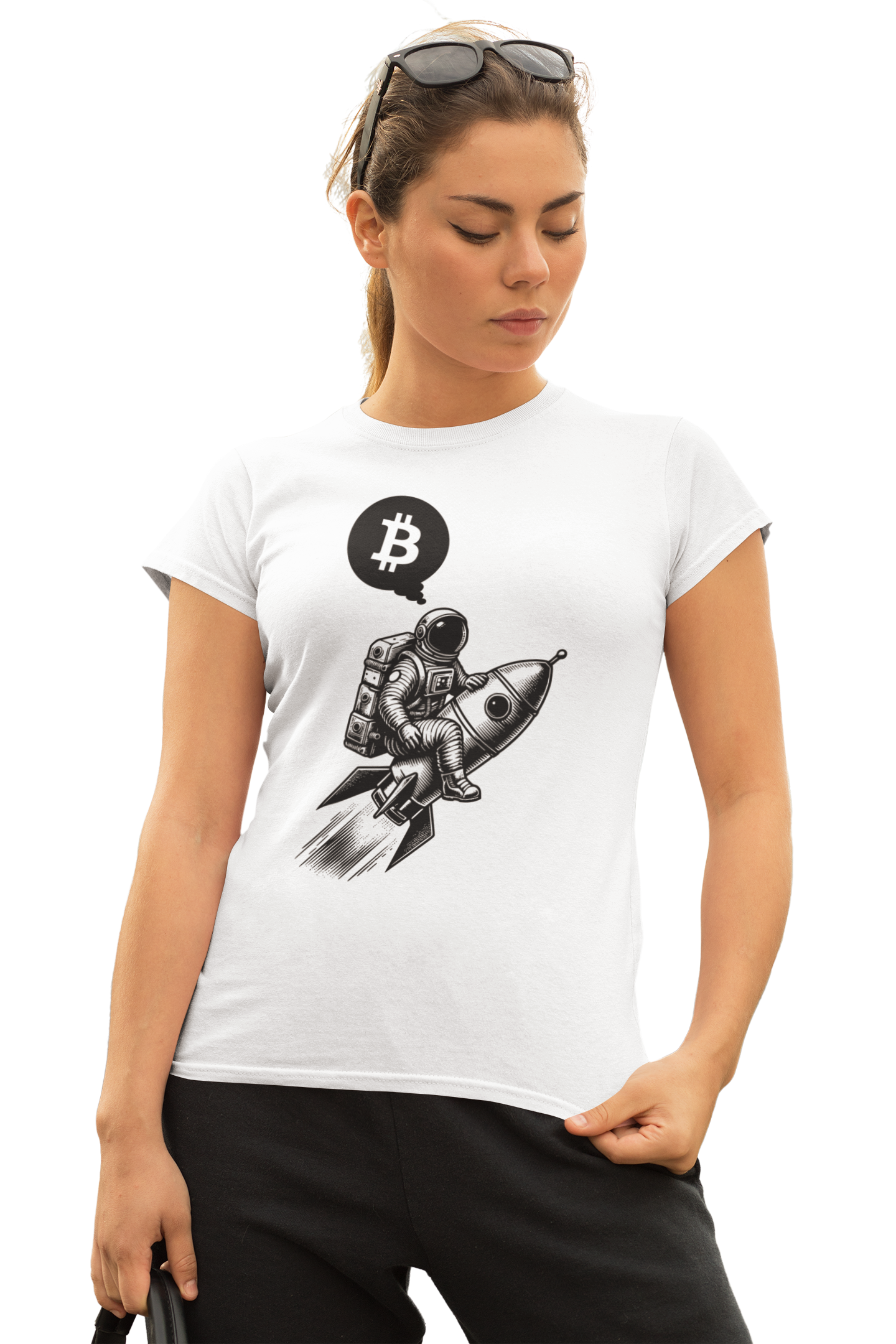 Bitcoin to the moon -  Premium Organic Shirt Women